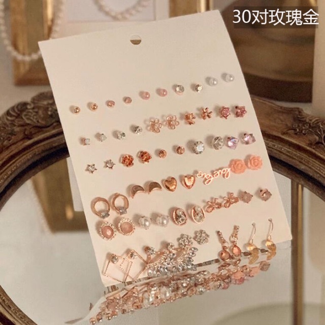 Combo 30 đôi khuyên tai xinh