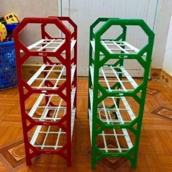 Giá để giày dép kệ nhựa 4 tầng gọn gàng