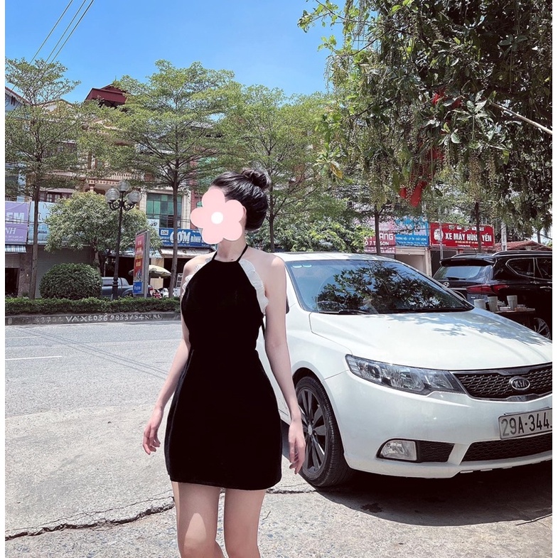 VÁY YẾM NHUNG BÈO TRẮNG DÁNG BODY