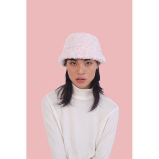 Nón lông tai bèo COTTON CANDY FUR BUCKET HAT