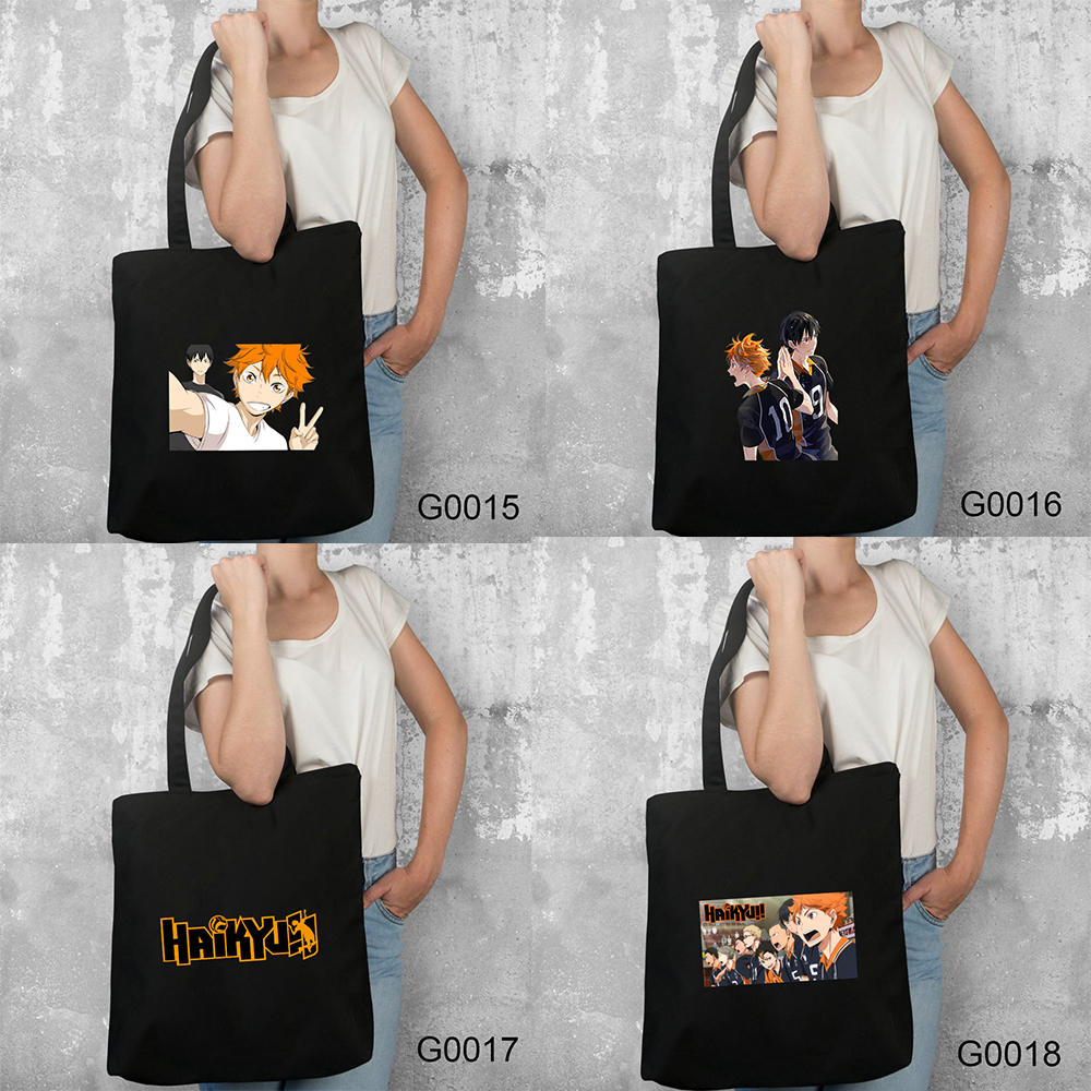 Haikyuu Anime High School Handbag Casual Canvas Bag Shopping Bag Shoulder Bags