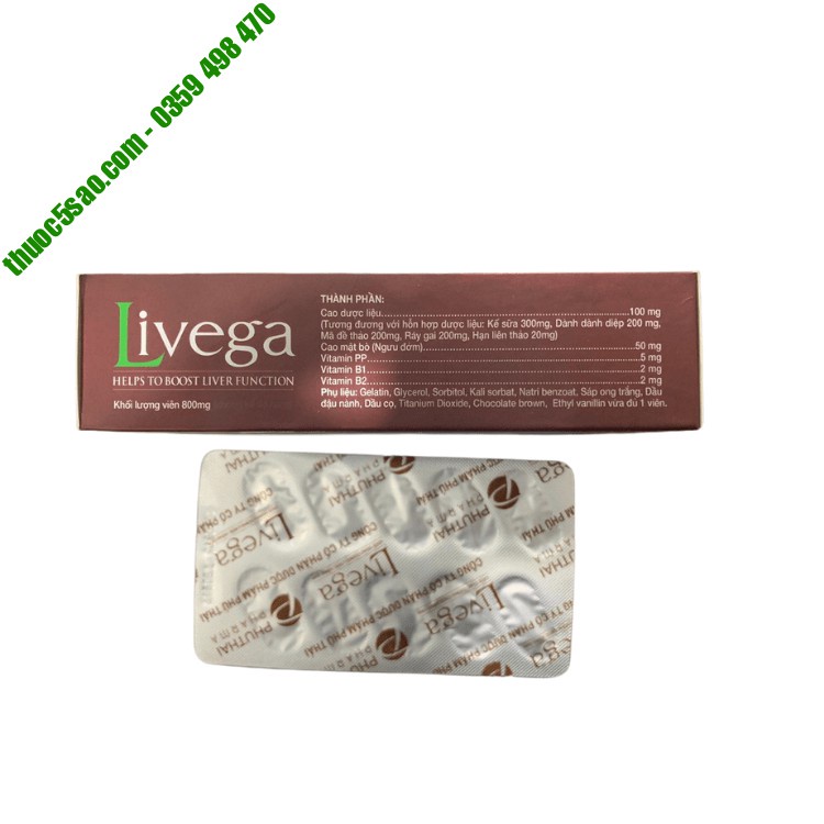 [GIÁ GỐC] Livega – Hỗ trợ tăng cường chức năng gan - hộp 30 viên