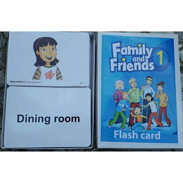 FLASHCARDS FAMILY AND FRIENDS starter,1,2,3,4,5 phiên bản 1st