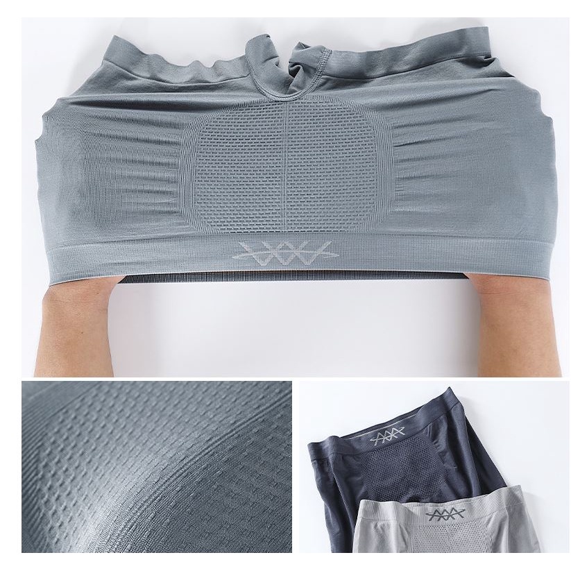 【Set 3 quần lót boxer nam không đường may lưng vừa 5D tổ ong độ co giãn cao