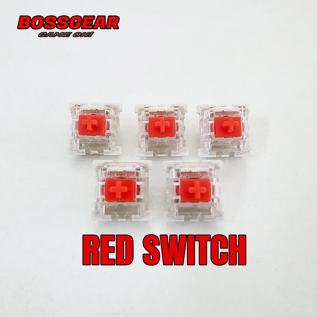 Combo bộ 5 Switch lẻ RED SWITCH 3 PIN độ bền 50 triệu lượt nhấn hot swap Newgiant