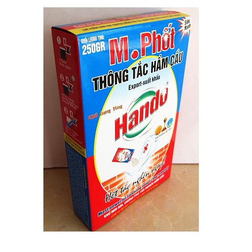 Combo 7 Hộp thông tắc hầm cầu M. phốt bột 250g HANDO xuất khẩu