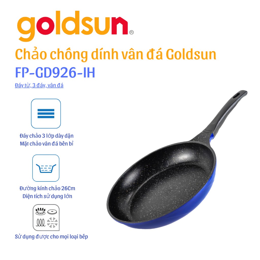 Chảo chống dính Goldsun FP-GD926-IH(BB) 26Cm Hàng chính hãng