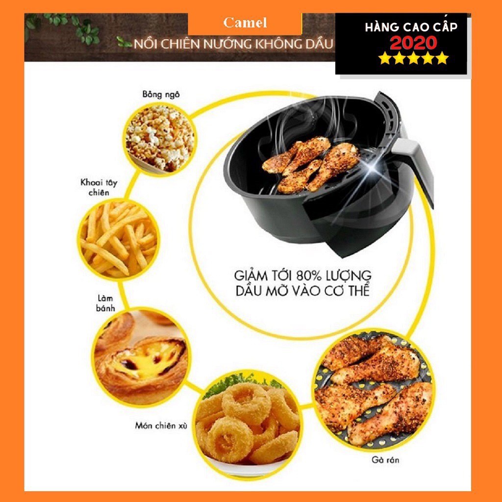 Nồi chiên không dầu LOẠI CƠ AIR FRYER dung tích 4.5L(Bh 12T)