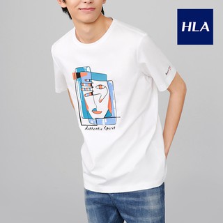 Áo Thun Nam Ngắn Tay HLA Amoi Fresh Style Round Neck Short-sleeve T-shirt