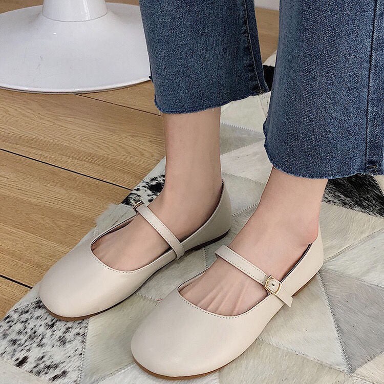 (ORDER) Giày búp bê mũi tròn cài quai ngang kiểu dáng hàn quốc (có ảnh thật ở cuối) | BigBuy360 - bigbuy360.vn