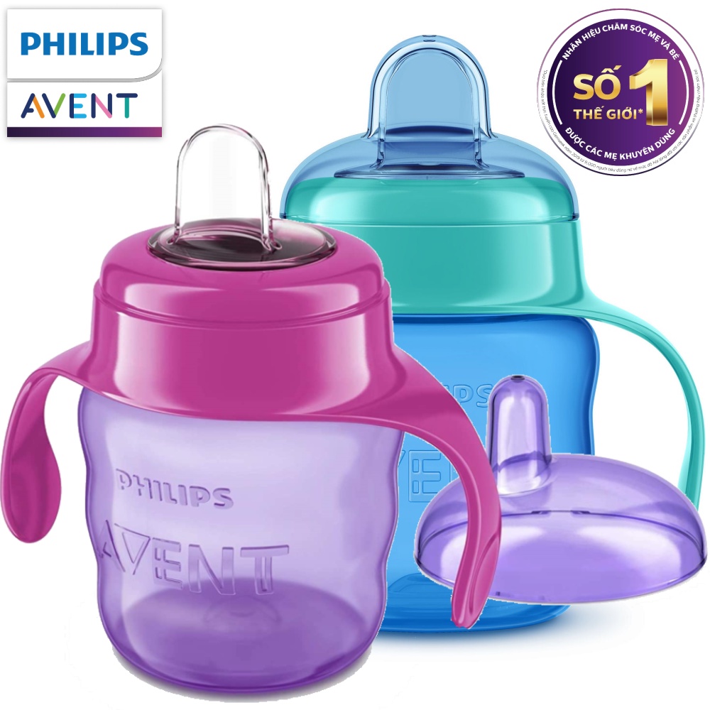 Bình tập uống nhiều màu Philips Avent 200ml cho trẻ từ 6 tháng (SCF551)