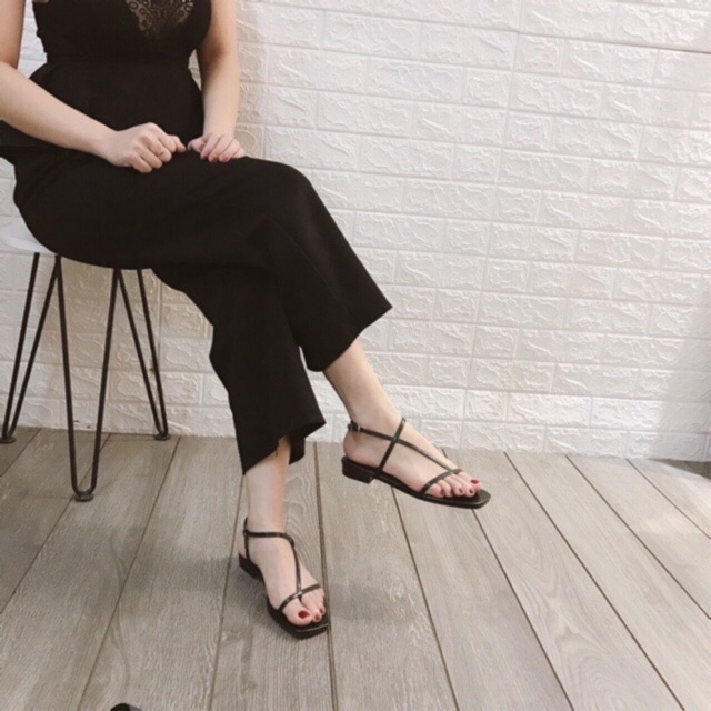 Sandal xỏ dây mảnh xéo hàng đẹp vnxk Mys Rosa Factory