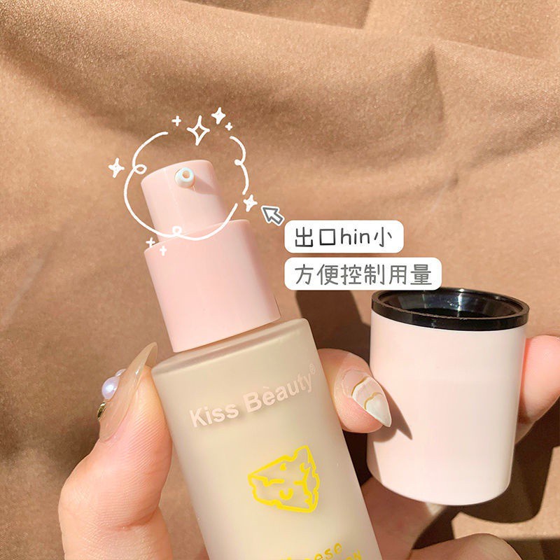 Kem nền dạng lỏng Kiss Beauty chống thấm nước và mồ hôi che khuyết điểm hiệu quả