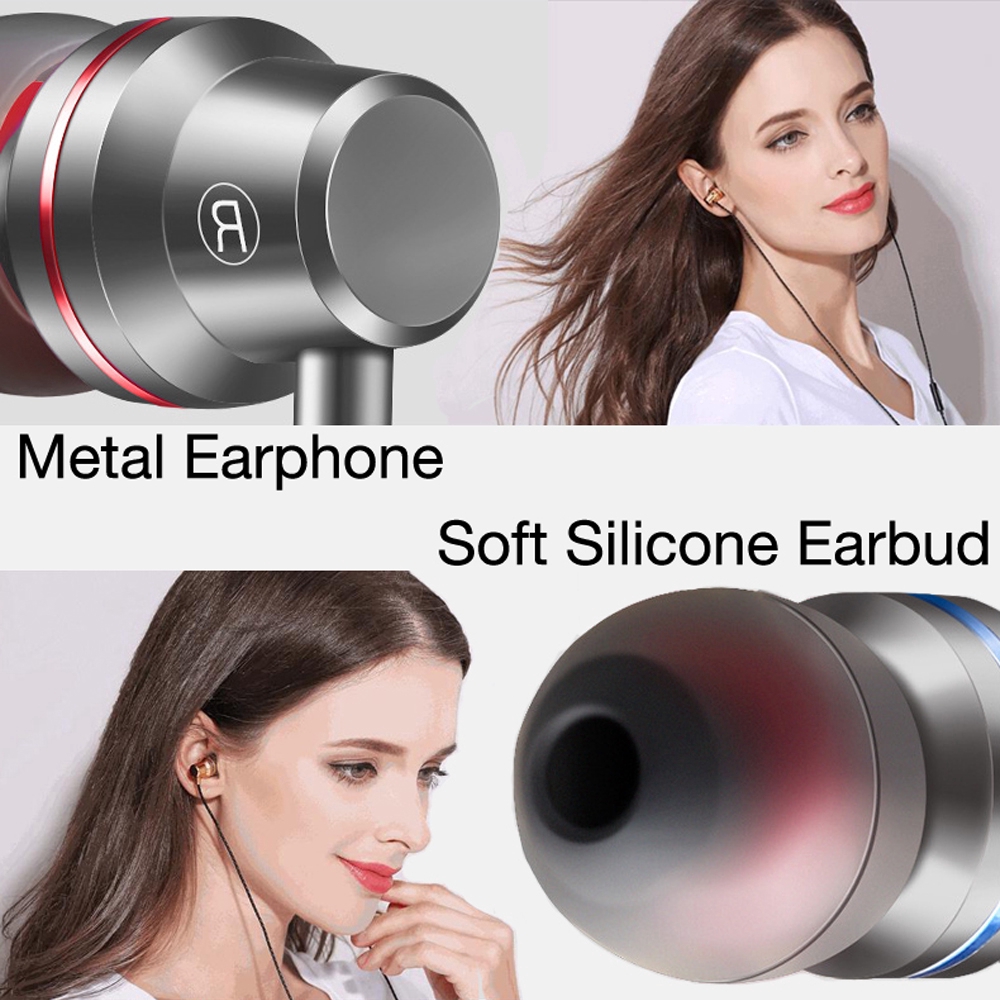 Tai nghe nhét tai âm trầm HiFi giắc cắm 3.5mm có mic thoại