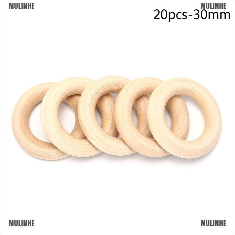 1 Túi Vòng Gỗ Tròn Tự Nhiên Dùng Làm Trang Sức DIY