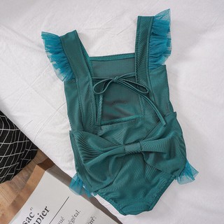 Bikini đính nơ cho bé gái