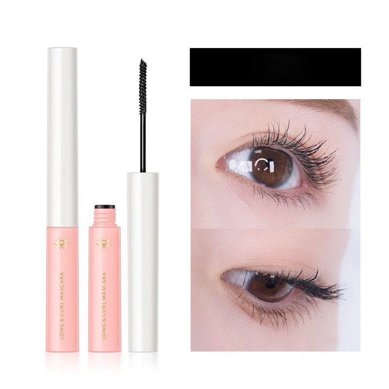 Mascara Màu Đen/Nâu Siêu Mịn Không Nhòe Lâu Trôi Chuốt Cong Mi