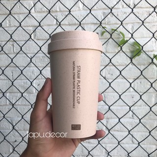 Bình nước lúa mạch Straw Plastic Cup cực xinh!