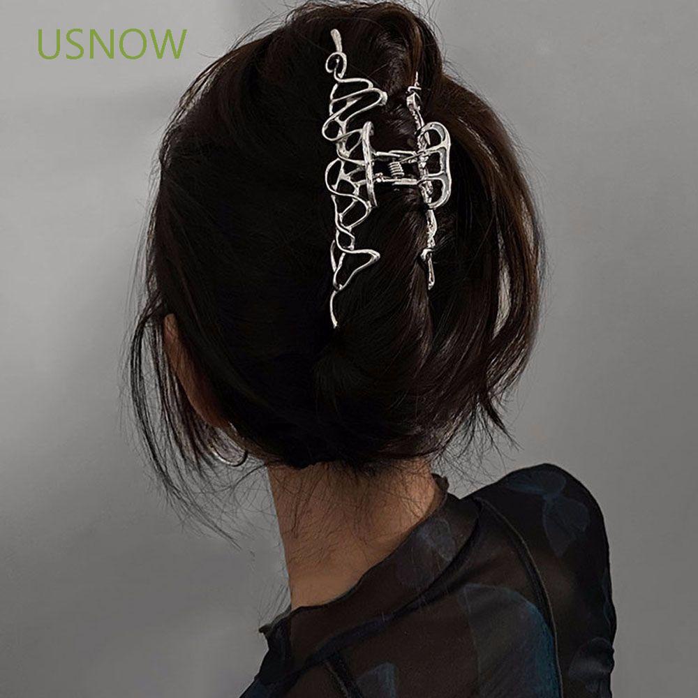 Kẹp Tóc Càng Cua Cỡ Lớn Bằng Kim Loại Nhiều Màu Thanh Lịch Phong Cách Hàn Quốc Cổ Điển Cho Nữ