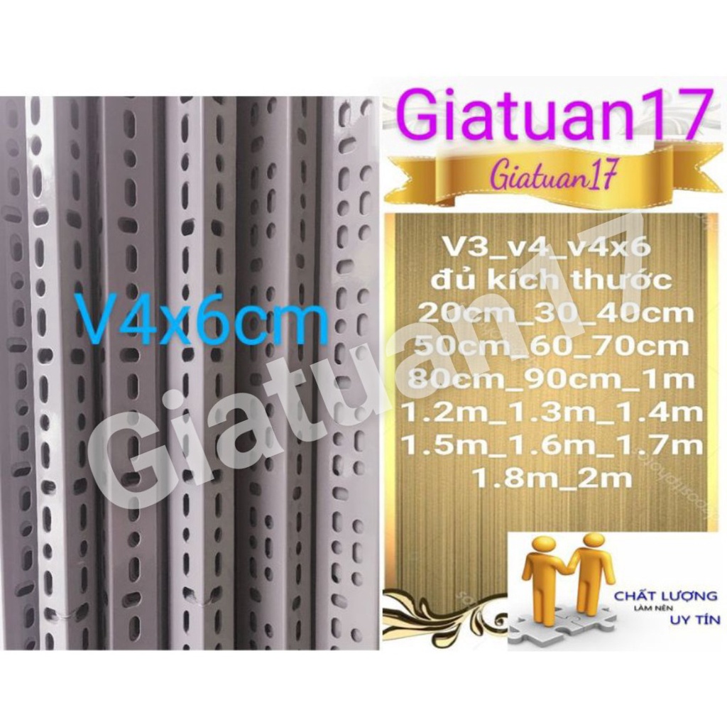 (Dài 20cm) Thanh sắt V lỗ 4x6cm DÀY 2.2LI