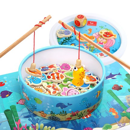 [Mã LIFETOYS1 giảm 30K đơn 99K] Đồ chơi câu cá bằng gỗ cho bé, giáo dục sớm , phù hợp trẻ em 1 - 3 tuổi