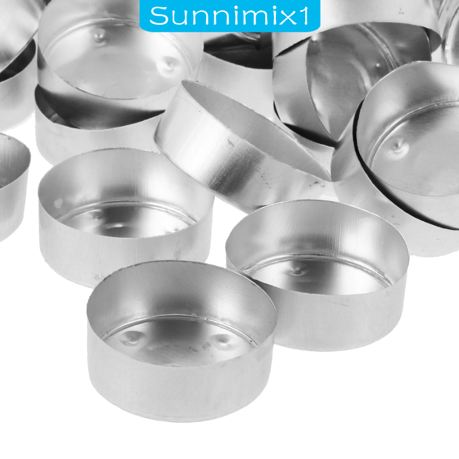 [SUNNIMIX1]200 Pieces Empty Aluminum Tealight Cups DIY Candles Containers Case 38x12mm