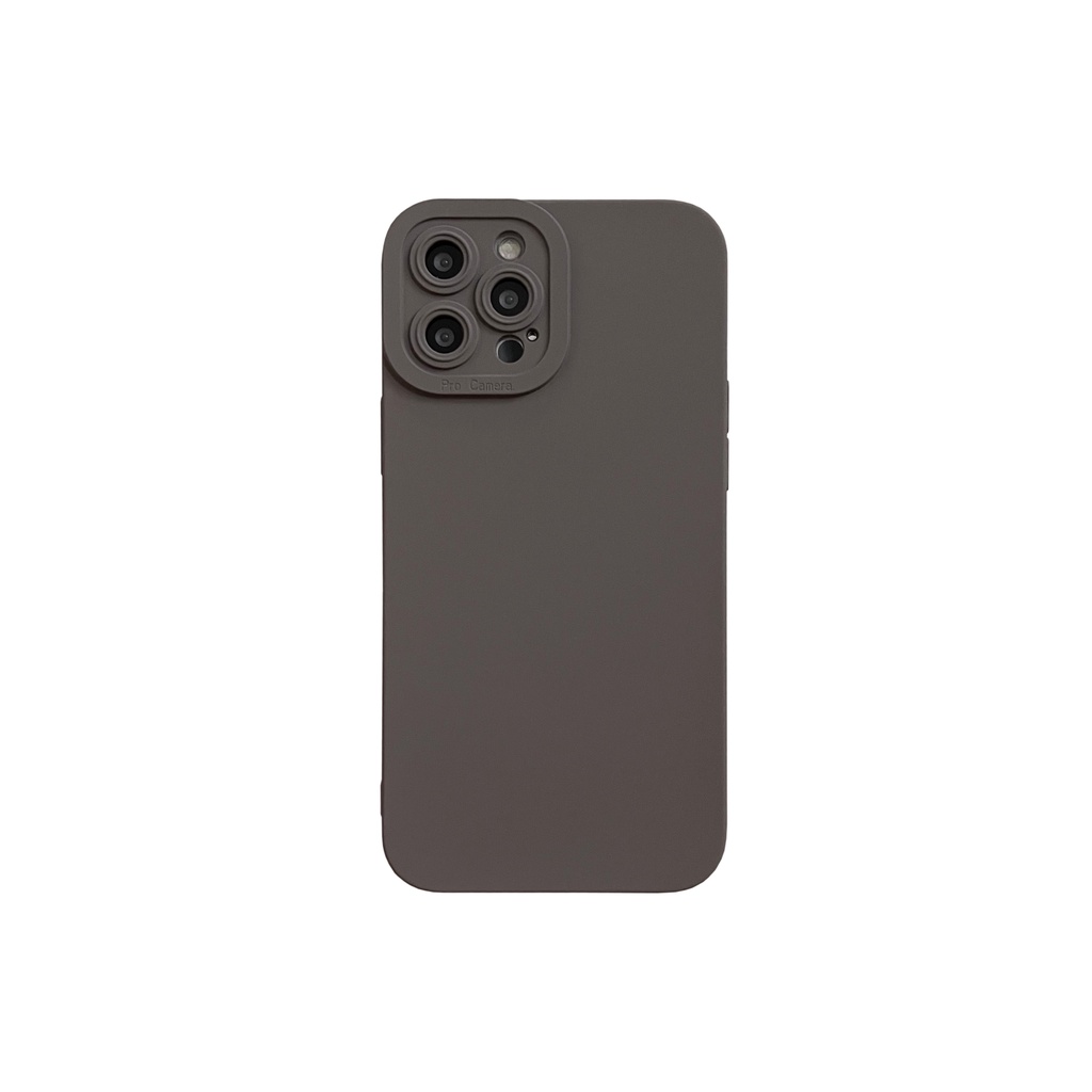 Ốp Điện Thoại Mềm Chống Sốc Màu Xám Cho iPhone 14 / 13 / 12 / 11 / XS / 8P / 7P