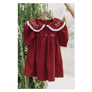 Váy thêu tay hoạ tiết vải linen