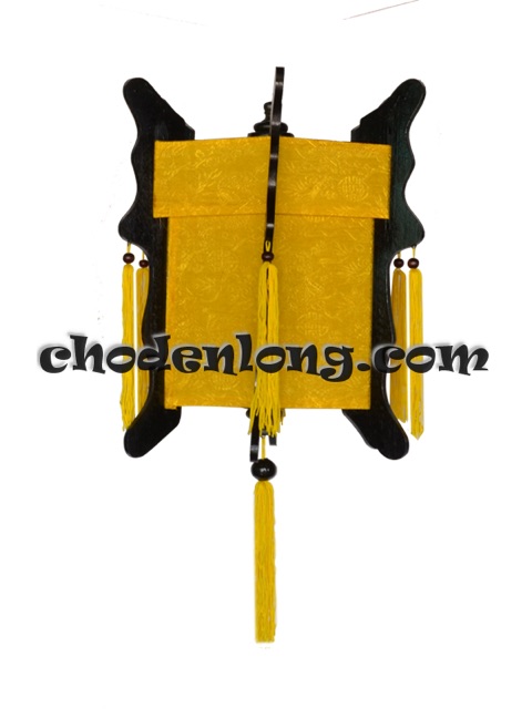 Đèn lục giác gỗ - Đèn kéo quân (40cm)