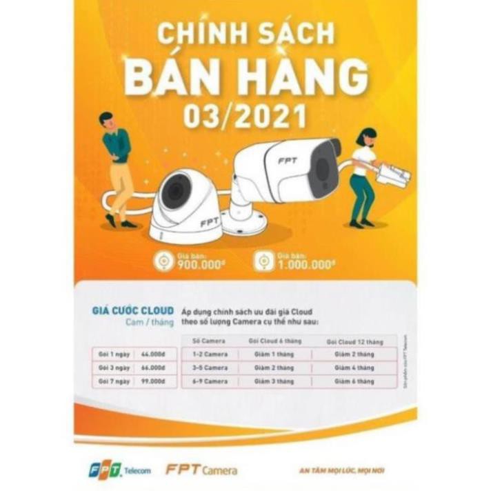 CAMERA FPT TRONG NHÀ |FREE 7 THÁNG THUÊ BAO| - Full HD - Cảm biến hình ảnh 1/2.8″ Sony IMX307- 1080p