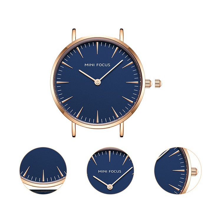 Đồng Hồ Nữ ❤️FREESHIP❤️ Đồng Hồ Đeo Tay Thời Trang MINI FOCUS MF0318L.01 Dây Da Siêu Nhẹ Chống Nước 2 Kim Đẹp Cao Cấp