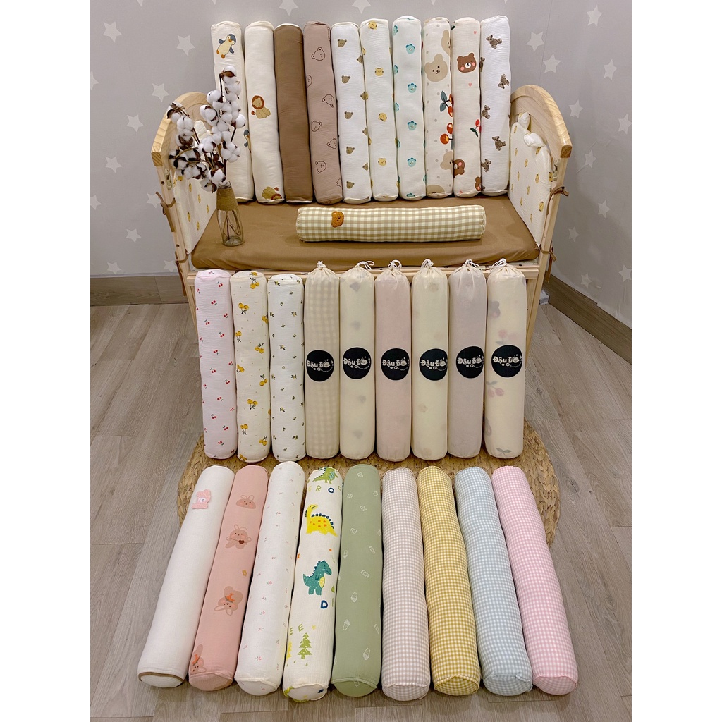 ♥️~TẶNG KÈM TÚI VẢI ĐỰNG~♥️Gối ôm sợi tre 60 x 12cm