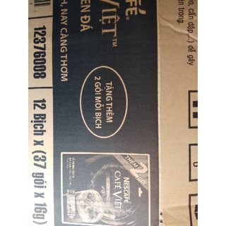 Date10/2022[ bịch 35gói] Cà Phê Đen Đá Nescafe.