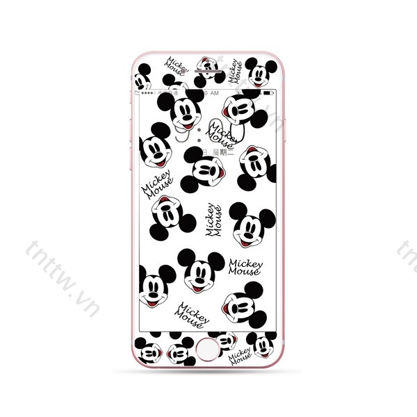 Set film dán cường lực in hình hoạt hình thích hợp cho iPhone 6 6s 7 8 plus se2