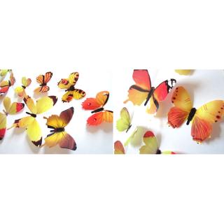 Set 12 Con Bướm 3D Có Nam Châm Gắn Tủ Lạnh