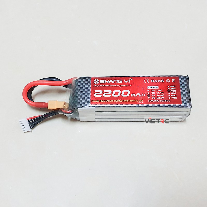 [VIETRC] Pin Shang Yi 2S/3S/4S 1500/1800/2200/2600mAh dùng cho máy bay điều khiển từ xa, không dùng cho tàu, cano