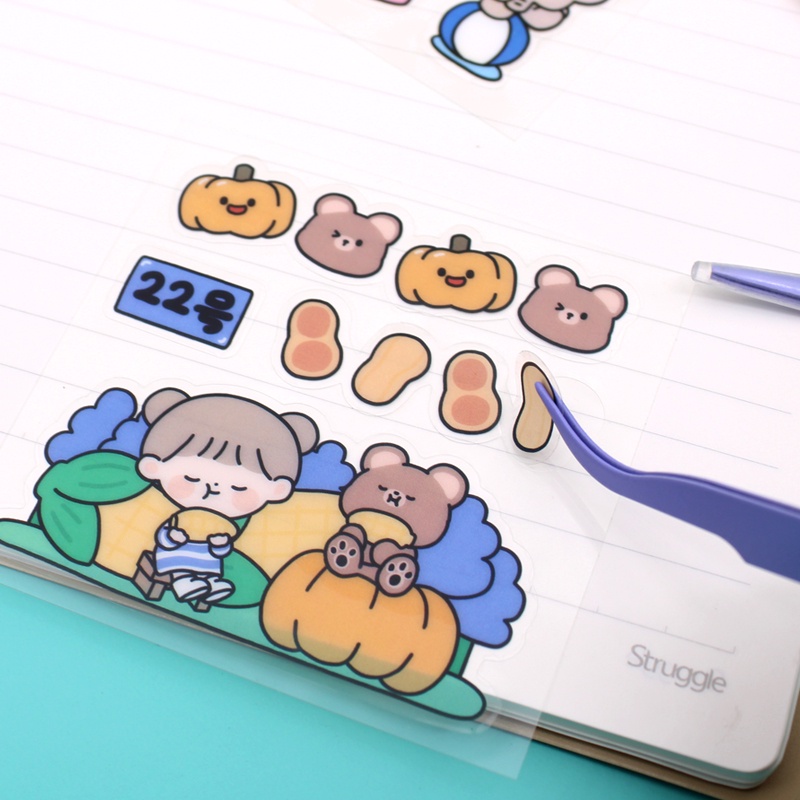 Nhíp gắp sticker màu pastel CICIBOX, nhíp gắp hình dán hỗ trợ trang trí sổ tay bullet journal