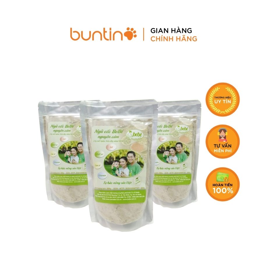 Bột Ngũ Cốc Lợi Sữa Ăn Kiêng Dinh Dưỡng Không Đường Be Bé 500G - BUNTINO BE_NCOC