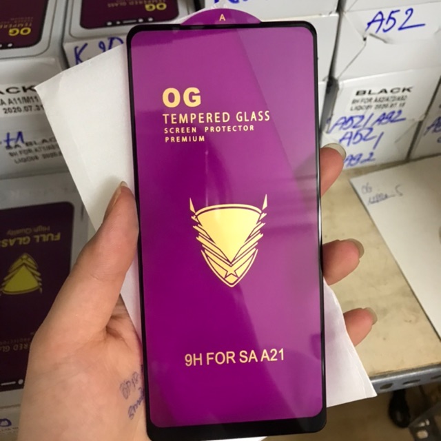 Kính cường lực OG Full màn Sámung A21/ A21S chống vỡ màn hình