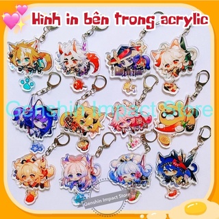 Móc Khóa Genshin Impact 2 lớp mica (90 mẫu Phần 1) Raiden Yae Kazuha Ayaka Itto Shenhe Kokomi Yoimiya Thoma