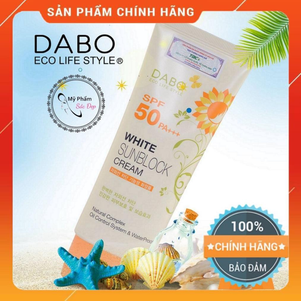 Kem chống nắng DABO White Sunblock Trắng da kiềm dầu lâu trôi chống nắng trên 8 tiếng (Chính hãng) | BigBuy360 - bigbuy360.vn