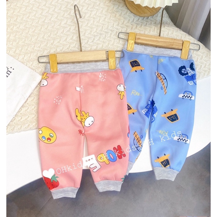 Quần Chục Nỉ Bông Loại Đẹp Dày Dặn Mềm Mại Cho Bé Trai Bé Gái