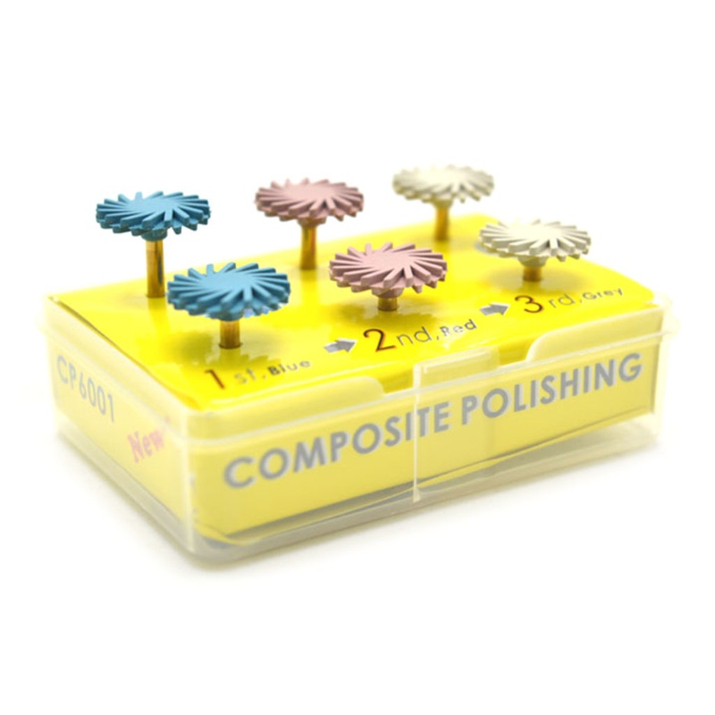 [Hàng mới về] Hộp 6 đĩa đánh bóng răng 3 mức độ chuyên dụng
