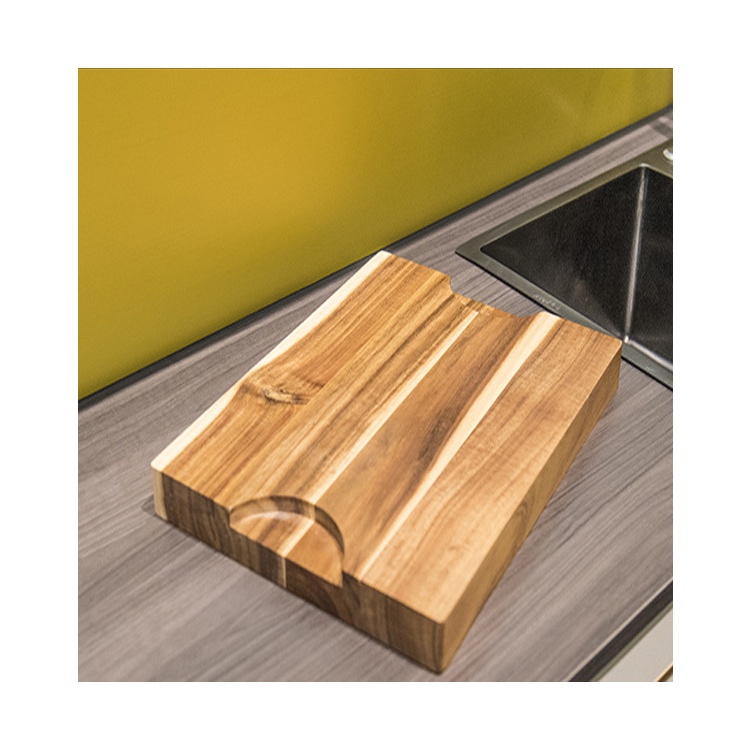 Thớt gỗ Chef Teak Châu Âu có mấu tay cầm 305x210 mm - Gỗ Teak cao cấp hàng xuất Âu Vintage decor
