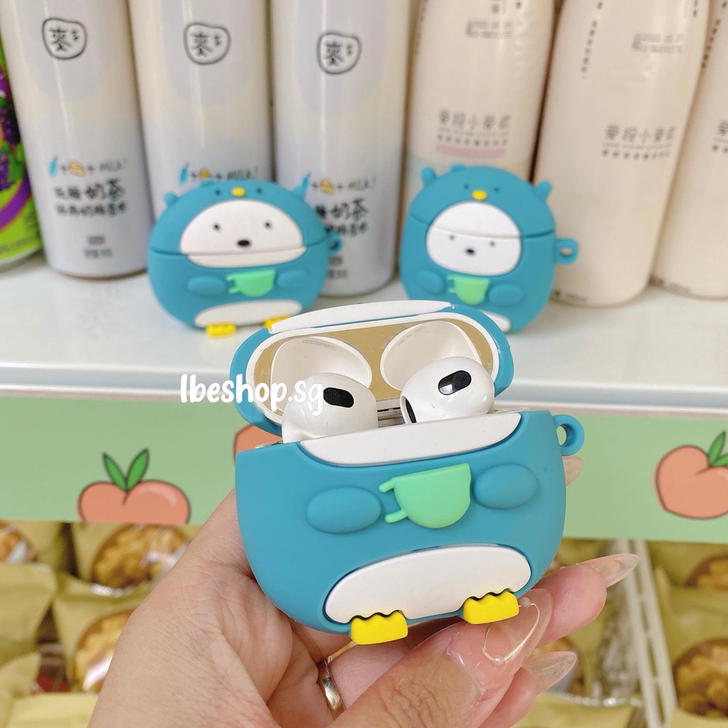 Ốp Bảo Vệ Tai Nghe Case Airpods 1 2 3 Pro Hình Sumikko Gurashi Chất Liệu Silicone Chống Trầy Xước Chống Va Đập