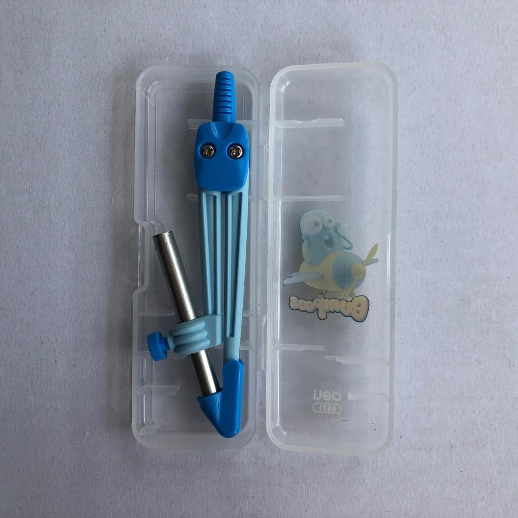 Compa học sinh Deli, Hồng/Xanh - 1 hộp - E8621