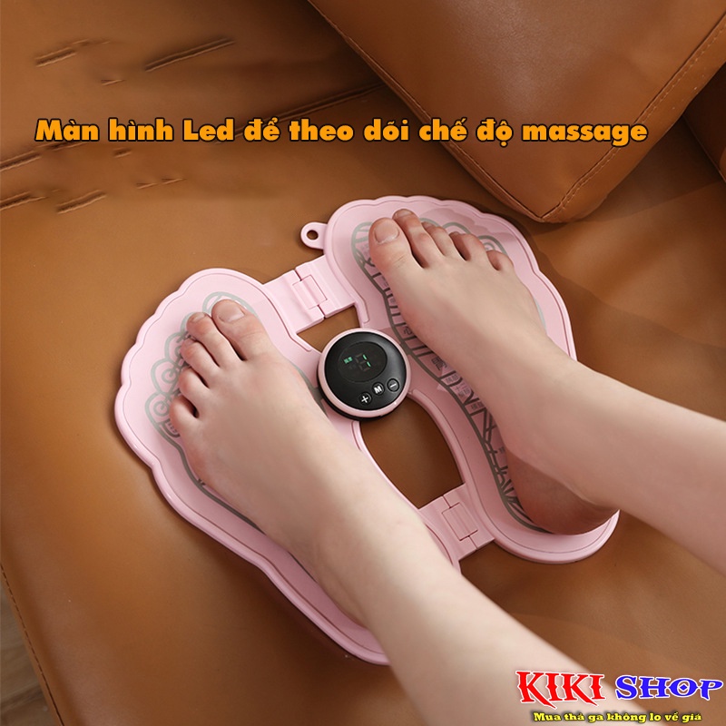 Máy massage chân cầm tay, matxa chân xung điện trị liệu giúp lưu thông máu, giảm tê bì, Kiki shop