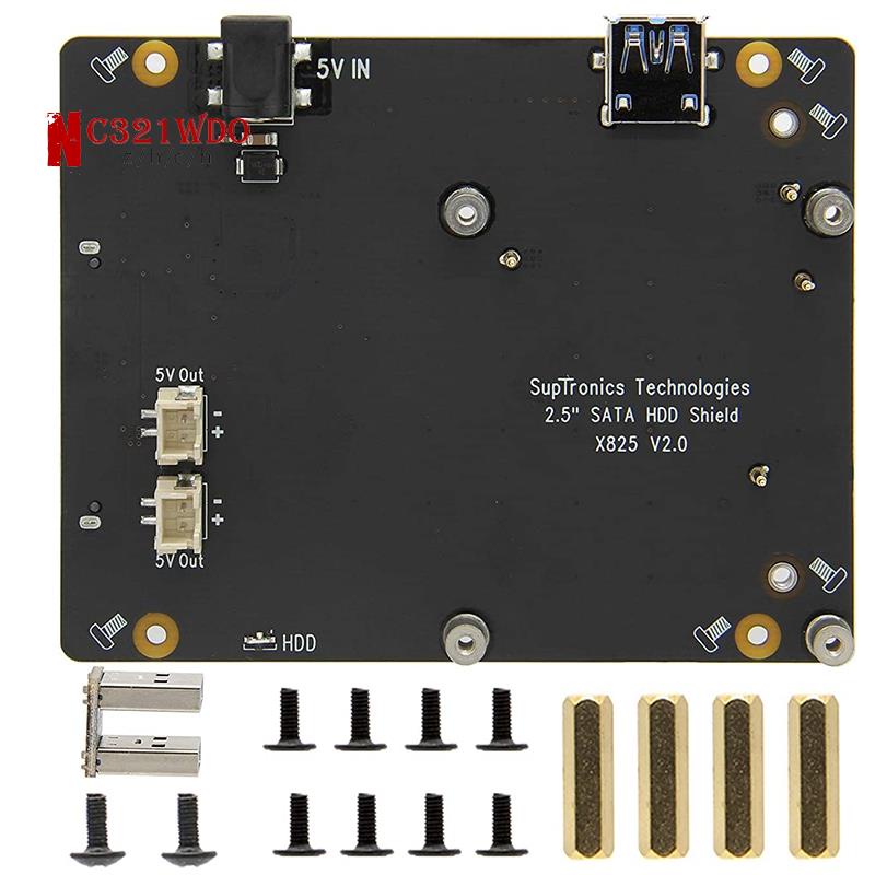 Bảng Mạch Mở Rộng Raspberry Pi 4 Sata X825 V2.0 ,For Raspberry Pi 4 El B X825 V2.0 2.5 Inch Sata Hdd / Ssd