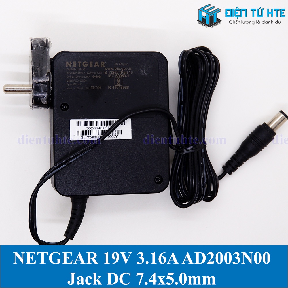 Adapter nguồn AC-DC NETGEAR 19V 3.16A AD2003N00 Jack DC 7.4x5.0mm