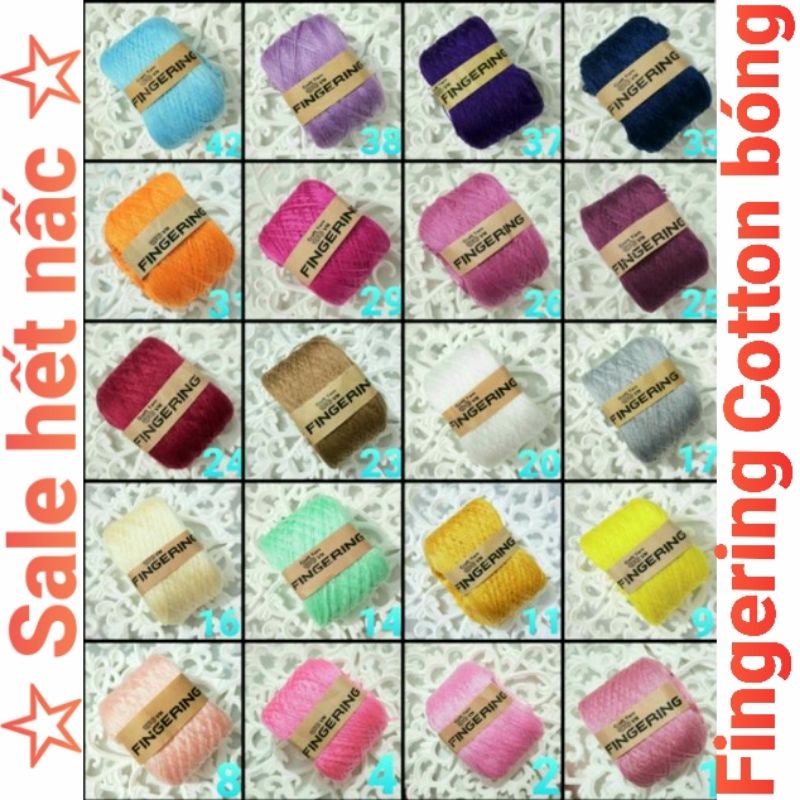 Fingering cotton bóng chập 4 đan móc áo váy bikini